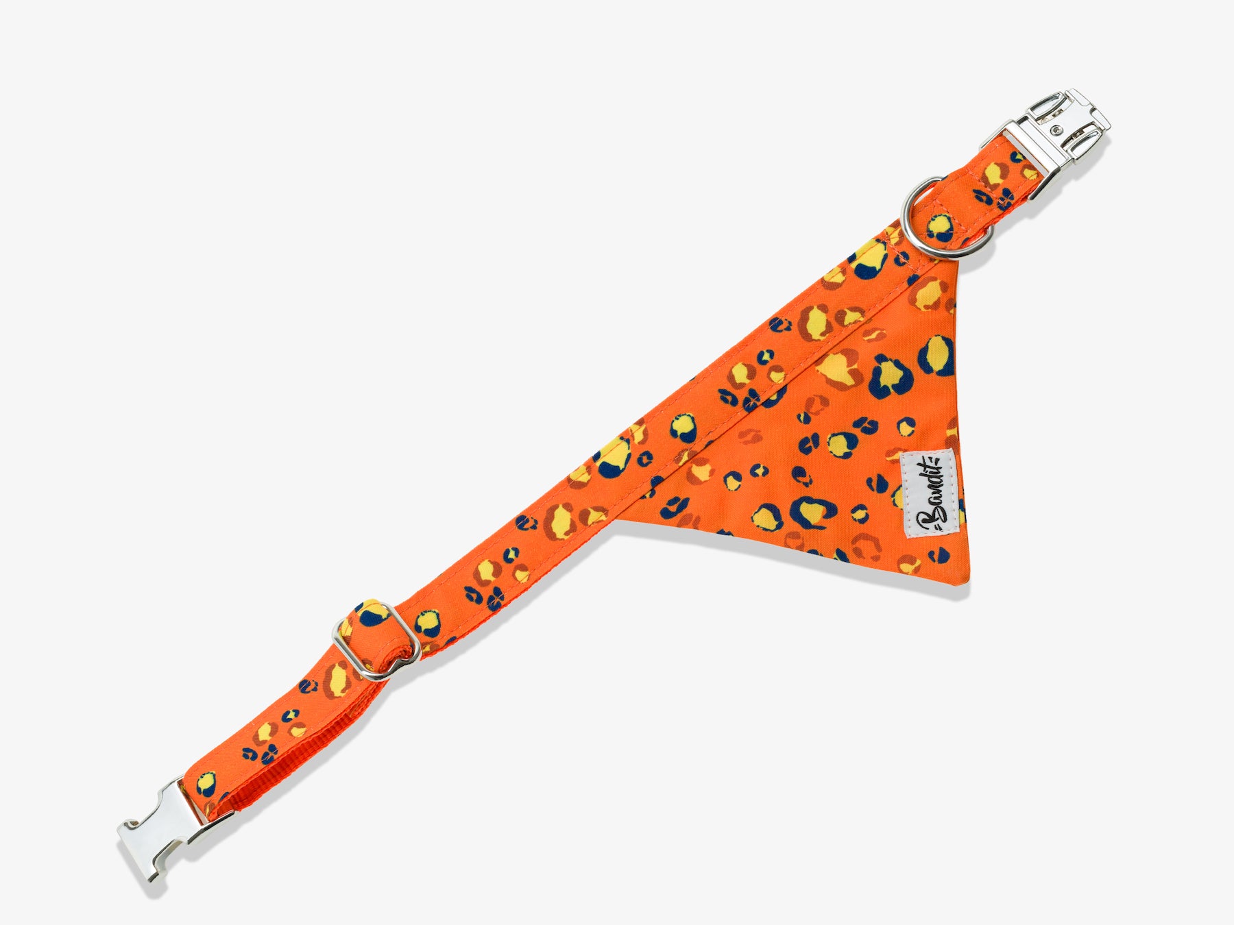 Bandana pour chien léopard orange